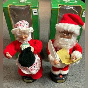 Vintage North Pole Productions Santa & Mrs Claus Wishlist Mail North Pole 13”